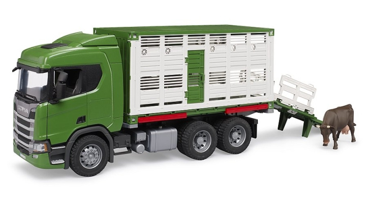 Bruder Scania Super 560R Cattle transportation truck with 1 cattle (03548) in the group TOYS, KIDS & BABY PRODUCTS / Toys / Toy cars at TP E-commerce Nordic AB (D14335)