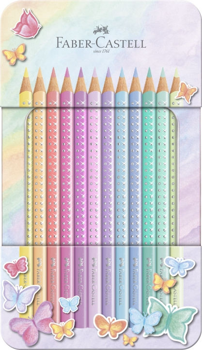 Faber-Castell Pencil Sparkle tin (12 pcs) (201910) in the group Sport, leisure & Hobby / Hobby / Paint & Draw / Pencils, crayons & ink at TP E-commerce Nordic AB (D14336)