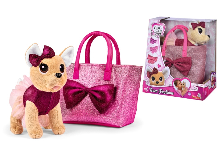 Chi Chi Love Bow Fashion Chihuahua w/bag - 20cm (I-105893439) in the group TOYS, KIDS & BABY PRODUCTS / Toys / Little home & Role play at TP E-commerce Nordic AB (D14341)