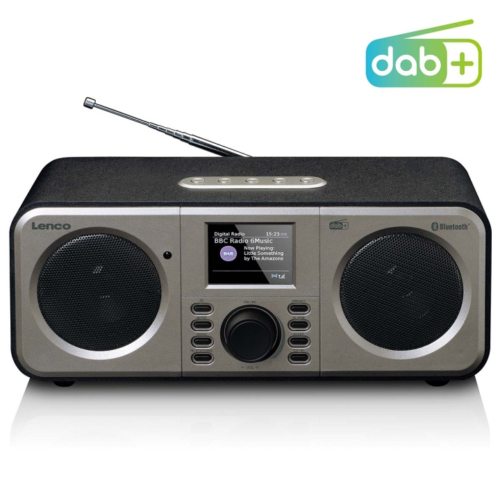 Lenco Stereo DAB+ FM Radio with Bluetooth® Black in the group HOME ELECTRONICS / Audio & Picture / Home cinema, Hifi & Portable / Radio & Alarm clocks / Radio at TP E-commerce Nordic AB (D14671)