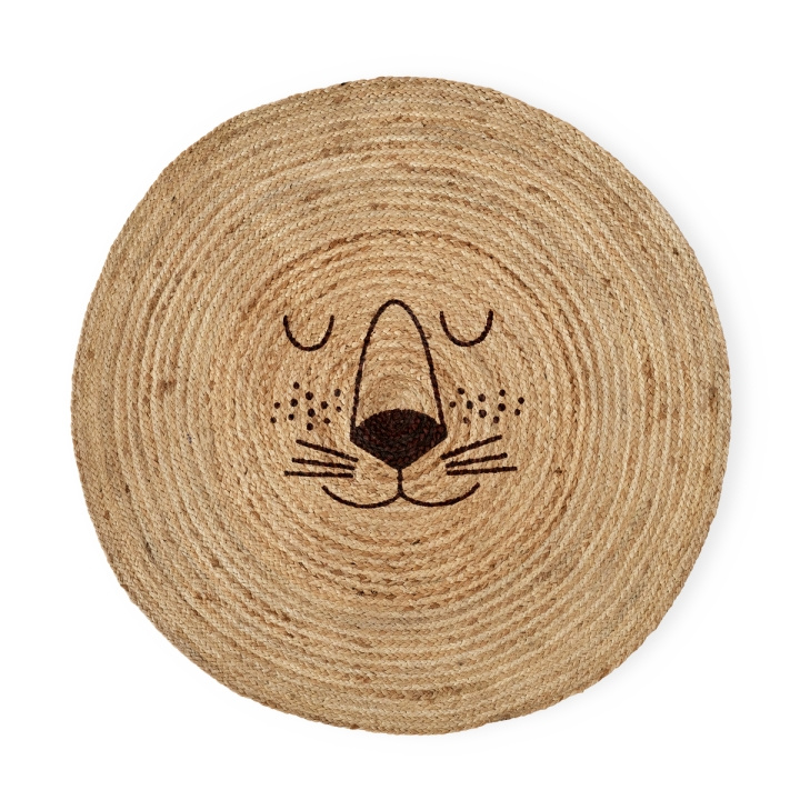 RICE Jute Floor Mate with Lion Face - Natural in the group HOME, HOUSEHOLD & GARDEN / Interior / Doormats at TP E-commerce Nordic AB (D15537)