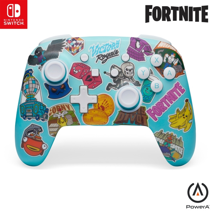 PowerA Enhanced Wireless Controller for Nintendo Switch - Fortnite Sticker Mania in the group HOME ELECTRONICS / Game consoles & Accessories / Nintendo Switch at TP E-commerce Nordic AB (D15618)