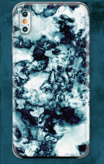 Skin for iPhone 7/8/SE(2nd), Cloudy - Dark Blue Skin for iPhone 7/8/SE(2nd), Cloudy - Dark Blue