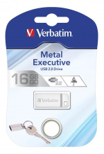 Verbatim Store \'n\' Go Metal Executive Silver USB 2.0 Drive 16GB Verbatim Store \'n\' Go Metal Executive Silver USB 2.0 Drive 16GB