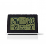 Nedis Weather Station | Indoor & Outdoor | Including wireless weather sensor | Weather forecast | Time display | LCD | Alarm clock function Nedis Weather Station | Indoor & Outdoor | Including wireless weather sensor | Weather forecast | Time display | LCD | Alarm clock function