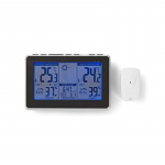 Nedis Weather Station | Indoor & Outdoor | Including wireless weather sensor | Weather forecast | Time display | LCD | Alarm clock function Nedis Weather Station | Indoor & Outdoor | Including wireless weather sensor | Weather forecast | Time display | LCD | Alarm clock function
