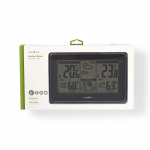 Nedis Weather Station | Indoor & Outdoor | Including wireless weather sensor | Weather forecast | Time display | LCD | Alarm clock function Nedis Weather Station | Indoor & Outdoor | Including wireless weather sensor | Weather forecast | Time display | LCD | Alarm clock function