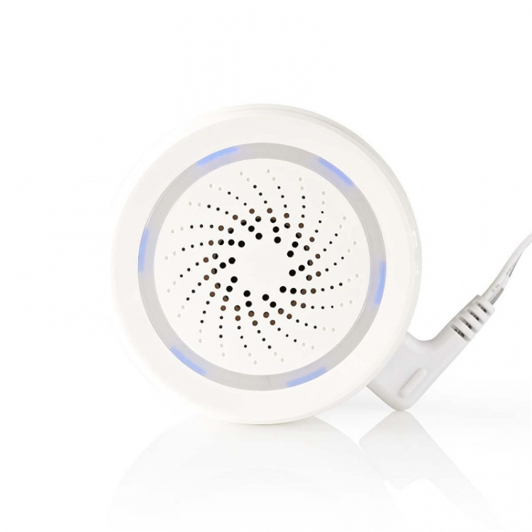 Nedis SmartLife Siren | Mains Powered | 8 Sounds | 85 dB | Android™ / IOS | White Nedis SmartLife Siren | Mains Powered | 8 Sounds | 85 dB | Android™ / IOS | White