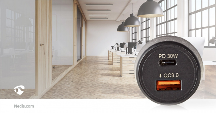 Nedis Car Charger | 2x 3.0 A | Number of outputs: 2 | Port type: USB-A / USB-C™ | | Automatic Voltage Selection Nedis Car Charger | 2x 3.0 A | Number of outputs: 2 | Port type: USB-A / USB-C™ | | Automatic Voltage Selection