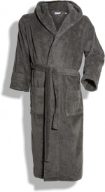Kosta Linnewäfveri Hooded Bathrobe Dark Gray L/Xl Kosta Linnewäfveri Hooded Bathrobe Dark Gray L/Xl