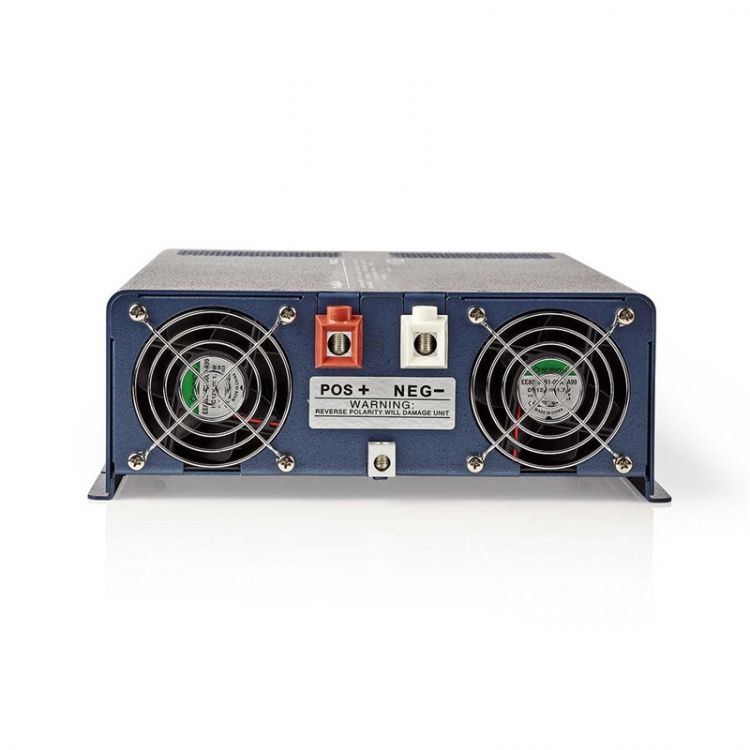 Nedis Power Inverter Pure Sine Wave | Input voltage: 12 V DC | Device power output connection(s): Type F (CEE 7/3) | 230 V AC 50 Hz | 2000 W | Peak power output: 4000 W | Screw Terminal | Pure Sine Wave | Fuse | Blue Nedis Power Inverter Pure Sine Wave | Input voltage: 12 V DC | Device power output connection(s): Type F (CEE 7/3) | 230 V AC 50 Hz | 2000 W | Peak power output: 4000 W | Screw Terminal | Pure Sine Wave | Fuse | Blue