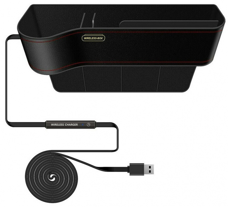 Storage box with Qi charging for car Storage box with Qi charging for car