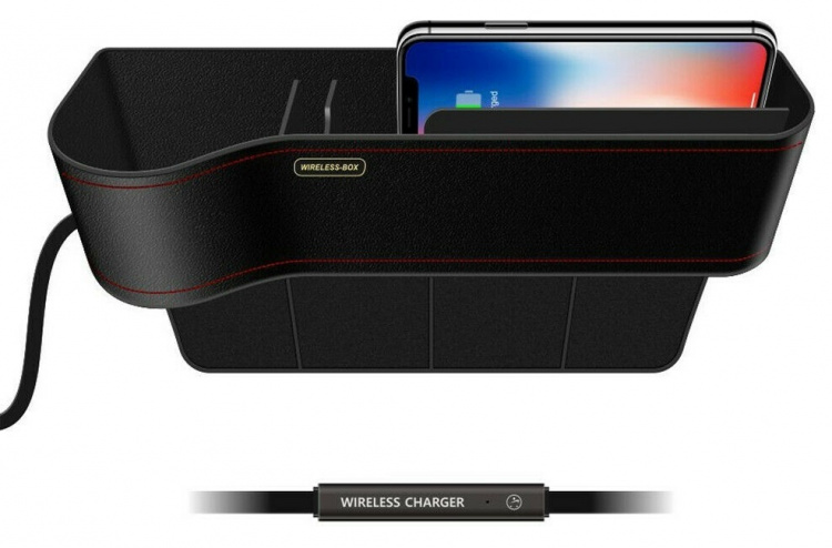 Storage box with Qi charging for car Storage box with Qi charging for car