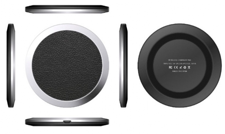 Leatherette Qi charger with fast charging Leatherette Qi charger with fast charging