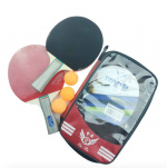 Portable table tennis set - 2 rackets, 3 balls Portable table tennis set - 2 rackets, 3 balls
