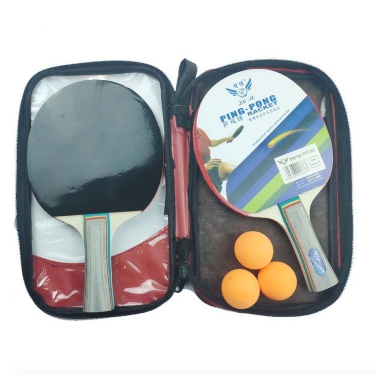 Portable table tennis set - 2 rackets, 3 balls Portable table tennis set - 2 rackets, 3 balls