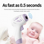 Fever thermometer, non-contact with IR technology for children/adults, Purple/White Fever thermometer, non-contact with IR technology for children/adults, Purple/White