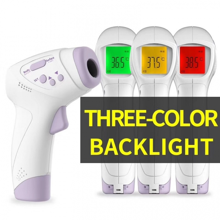 Fever thermometer, non-contact with IR technology for children/adults, Purple/White Fever thermometer, non-contact with IR technology for children/adults, Purple/White