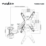 Nedis Vertical TV Wall Mount | 23 - 55  Nedis Vertical TV Wall Mount | 23 - 55