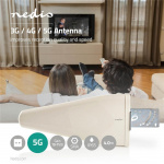 Nedis 3G / 4G / 5G Antenna | 5G | Indoor & Outdoor | 698-5000 MHz | Gain: 11 dB | 4.00 m | White Nedis 3G / 4G / 5G Antenna | 5G | Indoor & Outdoor | 698-5000 MHz | Gain: 11 dB | 4.00 m | White