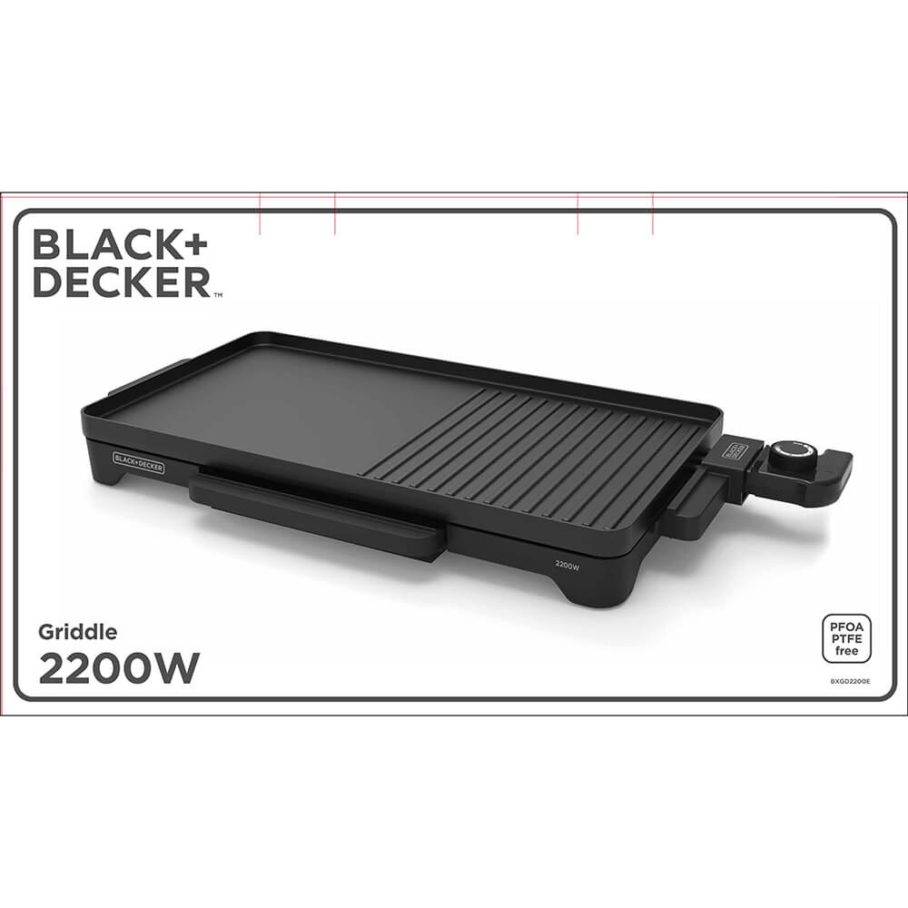 Buy BLACK DECKER Contact Grill Platt 2200W Black Teknikproffset.eu