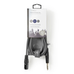 Nedis Balanced Audio Cable | XLR 3-Pin Male | 6.35 mm Male | Nickel Plated | 3.00 m | Round | PVC | Dark Grey | Carton Sleeve Nedis Balanced Audio Cable | XLR 3-Pin Male | 6.35 mm Male | Nickel Plated | 3.00 m | Round | PVC | Dark Grey | Carton Sleeve
