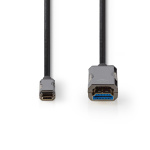 Nedis Active Optical USB Cable | USB-C™ Male | HDMI™ Connector | 18 Gbps | 50.0 m | Round | PVC | Black | Gift Box Nedis Active Optical USB Cable | USB-C™ Male | HDMI™ Connector | 18 Gbps | 50.0 m | Round | PVC | Black | Gift Box