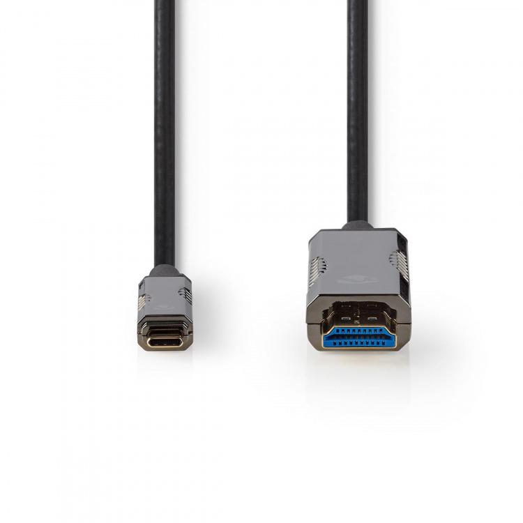 Nedis Active Optical USB Cable | USB-C™ Male | HDMI™ Connector | 18 Gbps | 50.0 m | Round | PVC | Black | Gift Box Nedis Active Optical USB Cable | USB-C™ Male | HDMI™ Connector | 18 Gbps | 50.0 m | Round | PVC | Black | Gift Box