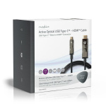 Nedis Active Optical USB Cable | USB-C™ Male | HDMI™ Connector | 18 Gbps | 50.0 m | Round | PVC | Black | Gift Box Nedis Active Optical USB Cable | USB-C™ Male | HDMI™ Connector | 18 Gbps | 50.0 m | Round | PVC | Black | Gift Box