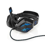 Nedis Gaming Headset | Over-Ear | Stereo | USB Type-A / 2x 3.5 mm | Fold-Away Microphone | 2.20 m | LED Nedis Gaming Headset | Over-Ear | Stereo | USB Type-A / 2x 3.5 mm | Fold-Away Microphone | 2.20 m | LED