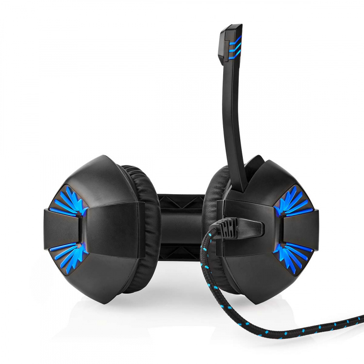 Nedis Gaming Headset | Over-Ear | Stereo | USB Type-A / 2x 3.5 mm | Fold-Away Microphone | 2.20 m | LED Nedis Gaming Headset | Over-Ear | Stereo | USB Type-A / 2x 3.5 mm | Fold-Away Microphone | 2.20 m | LED