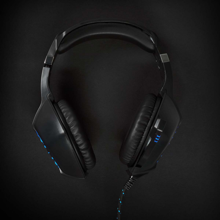 Nedis Gaming Headset | Over-Ear | Stereo | USB Type-A / 2x 3.5 mm | Fold-Away Microphone | 2.20 m | LED Nedis Gaming Headset | Over-Ear | Stereo | USB Type-A / 2x 3.5 mm | Fold-Away Microphone | 2.20 m | LED