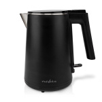Nedis Electric Kettle | 1.0 l | Plastic | Black | Rotatable 360 degrees | Concealed heating element | Strix® controller | Boil-dry protection Nedis Electric Kettle | 1.0 l | Plastic | Black | Rotatable 360 degrees | Concealed heating element | Strix® controller | Boil-dry protection