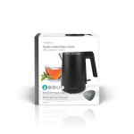 Nedis Electric Kettle | 1.0 l | Plastic | Black | Rotatable 360 degrees | Concealed heating element | Strix® controller | Boil-dry protection Nedis Electric Kettle | 1.0 l | Plastic | Black | Rotatable 360 degrees | Concealed heating element | Strix® controller | Boil-dry protection