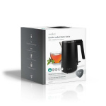 Nedis Electric Kettle | 1.0 l | Plastic | Black | Rotatable 360 degrees | Concealed heating element | Strix® controller | Boil-dry protection Nedis Electric Kettle | 1.0 l | Plastic | Black | Rotatable 360 degrees | Concealed heating element | Strix® controller | Boil-dry protection