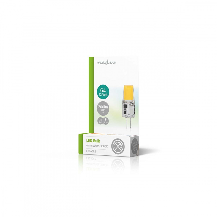 Nedis LED Lamp G4 | 2.0 W | 200 lm | 3000 K | Warm White | Number of lamps in packaging: 1 pcs Nedis LED Lamp G4 | 2.0 W | 200 lm | 3000 K | Warm White | Number of lamps in packaging: 1 pcs