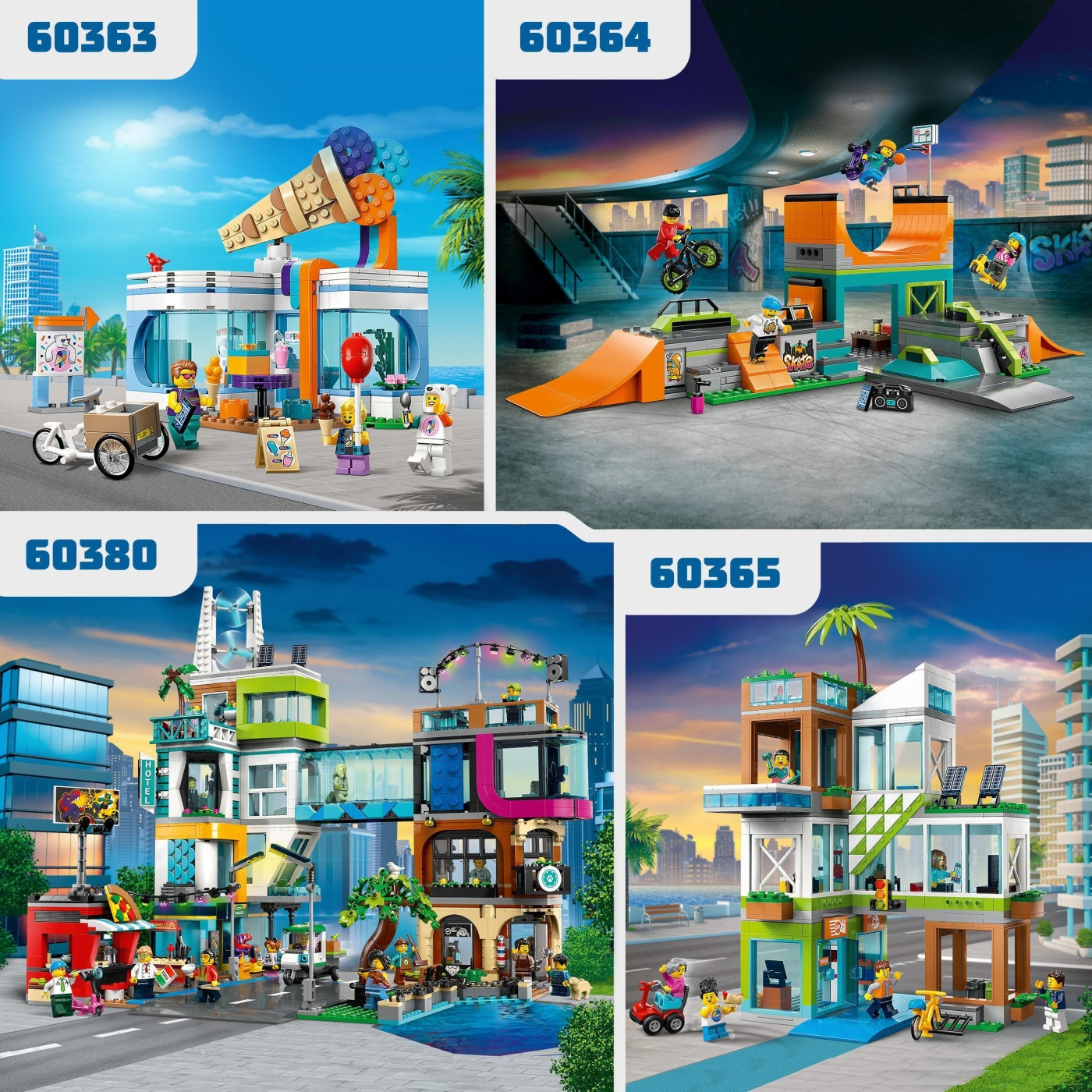 LEGO My City Street Skate Park 60364 Building Toy Set, Includes a