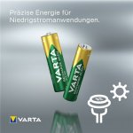 Varta AAA (Micro)/HR03 (56733) Rechargeable - 550 mAh, 2 pc. blister Nickel-metal hydride battery (NiMH), 1.2 V Varta AAA (Micro)/HR03 (56733) Rechargeable - 550 mAh, 2 pc. blister Nickel-metal hydride battery (NiMH), 1.2 V