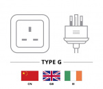 Goobay UK Mains Connection Cable, 1.8 m, Black UK 3-pin plug (type G, BS 1363) > C7 appliance socket Goobay UK Mains Connection Cable, 1.8 m, Black UK 3-pin plug (type G, BS 1363) > C7 appliance socket
