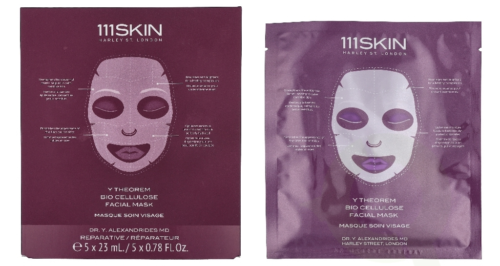 111skin y Theorem newest Bio Cellulose Facial Mask 5x0.78oz Boxed