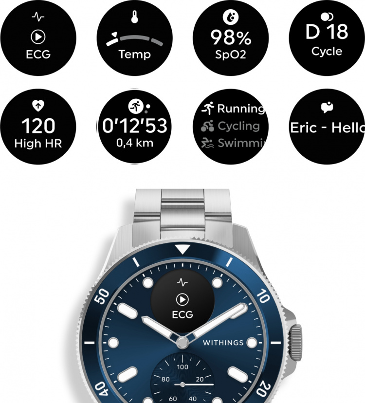 Withings Scanwatch Nova smartwatch, 42 mm, blue Withings Scanwatch Nova smartwatch, 42 mm, blue