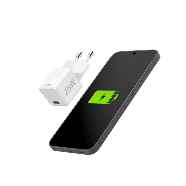 Hama Mini Fast Charger USB-C PD 25W White Hama Mini Fast Charger USB-C PD 25W White