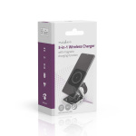 Nedis Wireless Charger | 3-in-1 | 2.5 / 5 / 15 W | LED-indicator in use | Including cable | USB-A / USB-C™ | 1.50 m Nedis Wireless Charger | 3-in-1 | 2.5 / 5 / 15 W | LED-indicator in use | Including cable | USB-A / USB-C™ | 1.50 m