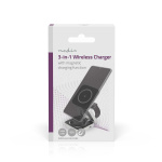 Nedis Wireless Charger | 3-in-1 | 2.5 / 5 / 15 W | LED-indicator in use | Including cable | USB-A / USB-C™ | 1.50 m Nedis Wireless Charger | 3-in-1 | 2.5 / 5 / 15 W | LED-indicator in use | Including cable | USB-A / USB-C™ | 1.50 m